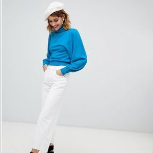 Asos Roll Neck Sweater with Balloon Sleeve